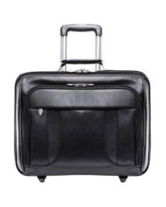 McKlein Lasalle Wheeled Overnight Case With Removable Laptop Sleeve, Black