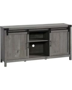 Sauder Bridge Acre Credenza With Barn Doors For 65in TV, 30inH x 58-1/4inW x 15-1/2inD, Mystic Oak