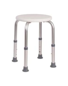 HealthSmart Extra-Compact Adjustable Shower Stool, 20inH x 6 1/2inW x 6 1/2inD, White