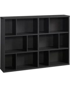 Sauder Select 45inH 12-Compartment Cube Bookcase, Raven Oak