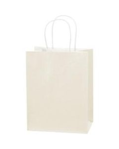 Partners Brand Tinted Paper Shopping Bags, 10 1/4inH x 8inW x 4 1/2inD, French Vanilla, Case Of 250