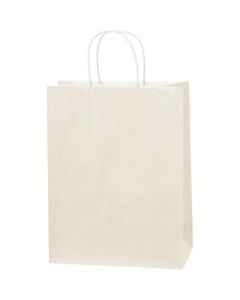 Partners Brand Tinted Paper Shopping Bags, 13inH x 10inW x 5inD, French Vanilla, Case Of 250