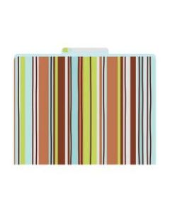 Barker Creek Tab File Folders, 8 1/2in x 11in, Letter Size, Ribbon Stripe, Pack Of 12