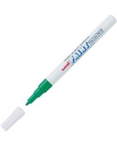 uni-ball uni Paint Oil-Base Marker, Fine, White Barrel, Green Ink