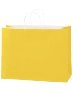 Partners Brand Buttercup Tinted Shopping Bags 10in x 5in x 13in, Case of 250