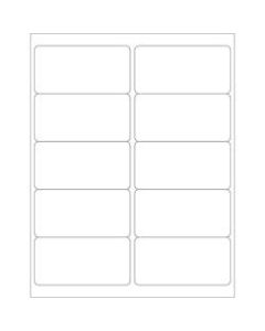 Office Depot Brand Inkjet/Laser Labels, LL124, Rectangular, 4in x 2in, White, Case Of 1,000