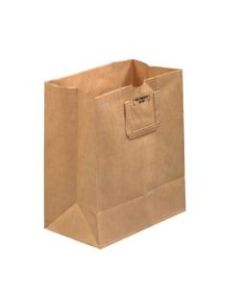 Partners Brand Flat Handle Grocery Bags, 14inH x 12inW x 7inD, Kraft, Case Of 300
