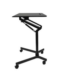 Realspace 28inW Mobile Sit-to-Stand Compact Desk, Black