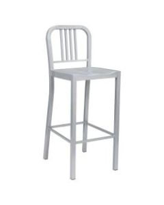 Lorell Metal Bistro Chairs, Silver, Set Of 2