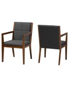Baxton Studio Theresa Accent Chairs, Dark Gray, Set Of 2 Chairs