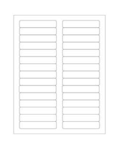 Office Depot Brand Inkjet/Laser Labels, LL120, Rectangular, 3 7/16in x 11/16in, White, Case Of 3,000