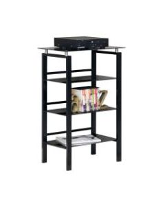 Realspace Lake Point 38inH 3 Shelf Contemporary Bookcase, Black/Powder Coat