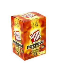 Slim Jim Pepperoni And Cheese Packs, 1.5 Oz, Box Of 18 Packs