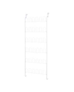 Honey-Can-Do 18-Pair Over-The-Door Shoe Rack, 63inH x 5 7/8inW x 22 3/8inD, White