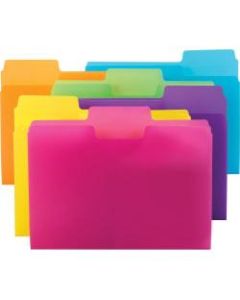 Smead SuperTab File Folders, Letter Size, 1/3 Cut, Assorted Colors, Pack Of 18