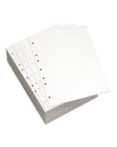Lettermark Custom Cut Sheets, Letter Size, Prepunched Left, 7-Hole, 20 Lb, 500 Sheets Per Ream, Pack Of 5 Reams