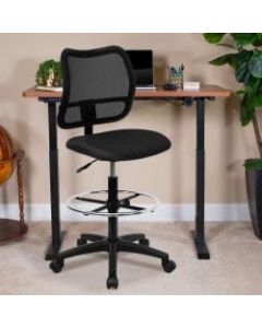 Flash Furniture Mid-Back Mesh Drafting Chair, Black