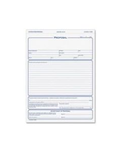 TOPS In Triplicate Proposal Form - 3 PartCarbonless Copy - 8 1/2in x 11in Sheet Size - White, Canary, Pink - Blue Print Color - 50 / Pack