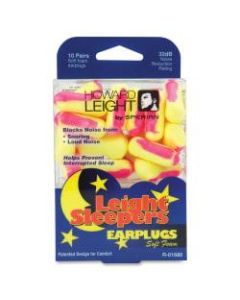 Howard Leight Sleepers Single-use Earplugs - Uncorded, Disposable - Noise Protection - Polyurethane Foam - Yellow, Pink - 20 / Pack