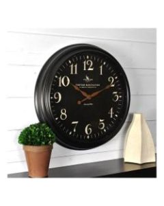 FirsTime & Co. Belmont Round Wall Clock, Black