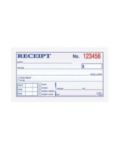 TOPS Carbonless Money Receipt Book, 2 Part, 2 3/4in x 5in, Set Of 50 Sheets