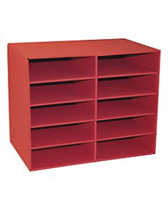 Pacon Classroom Keepers 10-Shelf Organizer, Red