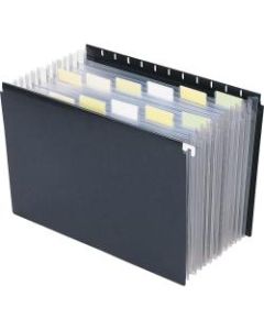 Smead Hanging Portable Pocket Expanding File, Letter Size, Black