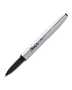 Sharpie Stainless Steel Refillable Pen, Fine Point, Stainless Steel Barrel, Black Ink