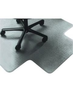 Textured Floor Mat For Carpet, For Medium-Pile Carpets, 45inW x 53inD, 20inW x 10inD Lip, Clear (AbilityOne)