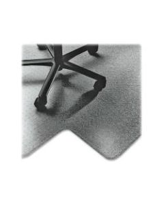 Textured Floor Mat For Carpet, For High-Pile Carpets, 45inW x 53inD, 20inW x 10inD Lip, Clear (AbilityOne)