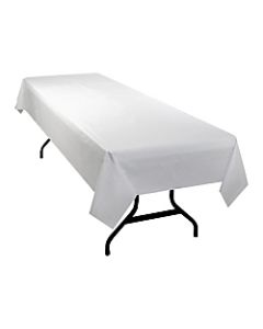 Genuine Joe Banquet-Size Plastic Table Cover, 40in x 300ft, White
