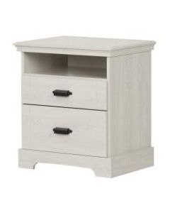 South Shore Avilla 2-Drawer Nightstand, 25inH x 24-1/2inW x 17-1/2inD, Winter Oak