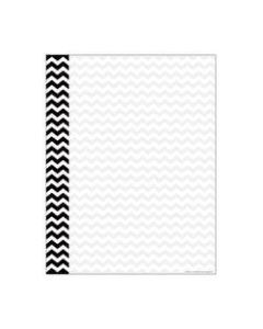 Barker Creek Computer Paper, 8 1/2in x 11in, Black Chevron, Pack Of 50 Sheets