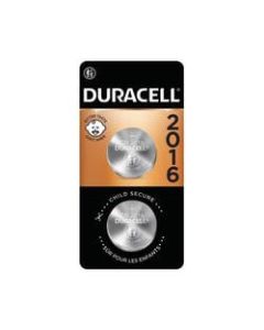 Duracell 3-Volt Lithium 2016 Coin Batteries, Pack Of 2