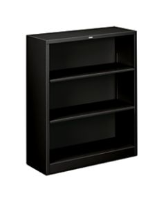 HON Brigade Steel Bookcase, 3 Shelves, Black