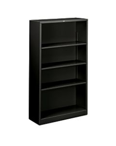 HON Brigade 60in 4 Shelf Transitional Bookcase, Black/Dark Finish, Standard Delivery