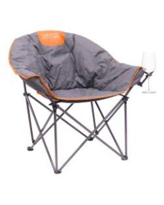 Creative Outdoor Bucket Moon Wine Chair, Gray/Orange