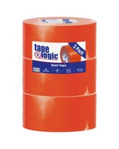Tape Logic Color Duct Tape, 3in Core, 3in x 180ft, Orange, Case Of 3