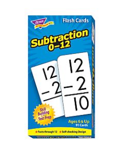 Trend Skill Drill Flash Cards, Subtraction, Set Of 91