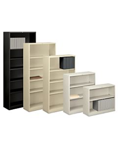 HON Brigade Steel Bookcase, 2 Shelves, Light Gray