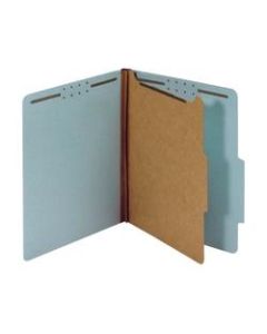 Office Depot Brand Classification Folders, 1-3/4in Expansion, 1 Divider, 8 1/2in x 11in, Letter, Blue, Box of 1