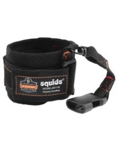 Ergodyne Squids 3116 Pull-On Wrist Lanyards With Buckles, 3 Lb, Black, Pack Of 6 Lanyards