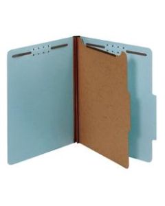Office Depot Brand Classification Folders, 1-3/4in Expansion, 1 Divider, 8 1/2in x 14in, Legal, Blue, Box of 1