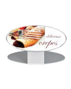 The Mighty Badge do-it-yourself Aluminum Signage Kit, Oval, For 12 Signs, 2 5/16in x 5 5/16in, Silver