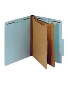 Office Depot Brand Classification Folders, 2-1/2in Expansion, 2 Dividers, 8 1/2in x 11in, Letter, Blue, Box of 1