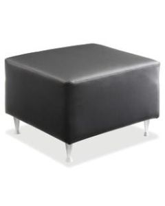 Lorell Fuze Modular Bonded Leather Ottoman Bench, Black