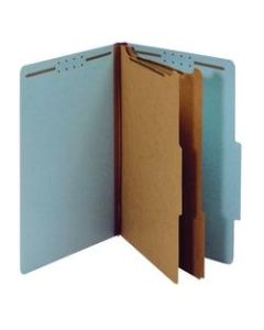 Office Depot Brand Classification Folders, 2-1/2in Expansion, 2 Dividers, 8 1/2in x 14in, Legal, Blue, Box of 1