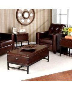Southern Enterprises Voyager Trunk Tables, Espresso, Set Of 3