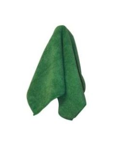 Microfiber Technologies All-Purpose Microfiber Cleaning Cloths, 16in x 16in, Green, 12 Cloths Per Bag, Case Of 15 Bags
