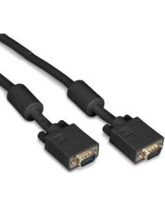 Black Box VGA Video Cable Ferrite Core - Male/Male, Black, 20-ft. (6.0-m) - 20 ft VGA Video Cable for Video Device, Monitor, PC - First End: 1 x HD-15 Male VGA - Second End: 1 x HD-15 Male VGA - Shielding - Plenum, CL2, CMP, CSA FT4 - 28 AWG - Black